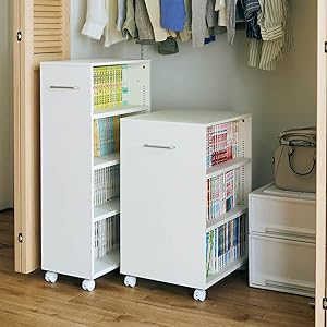 ベルメゾン ロータイプキャビネット キャスター付き コレクションキャビネット＜ロータイプ／引き戸／幅83.5