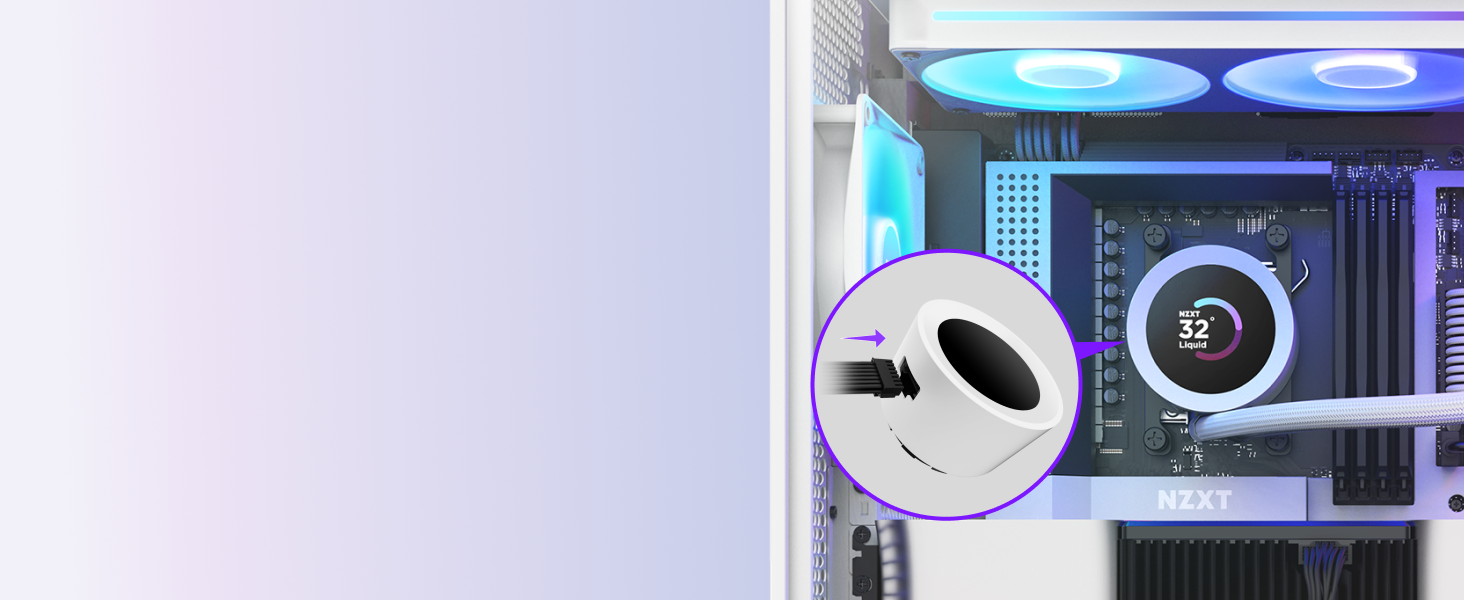 Kraken Plus RGB Streamlined Cabling Image