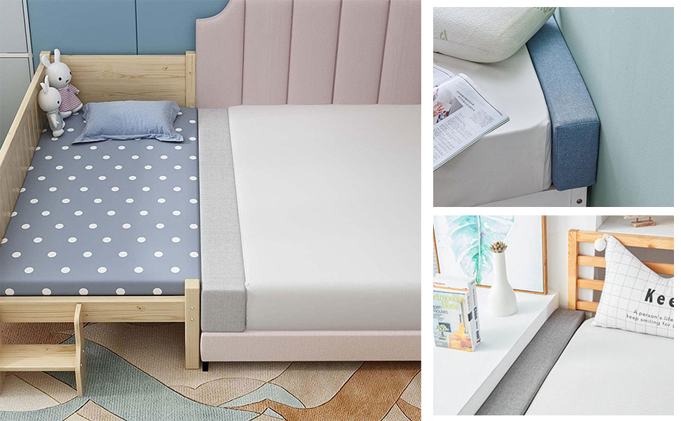 Custom Size Bed Gap Filler, 45D Sponge Headboard Gap Filler King, Bed Bridge Twin to King