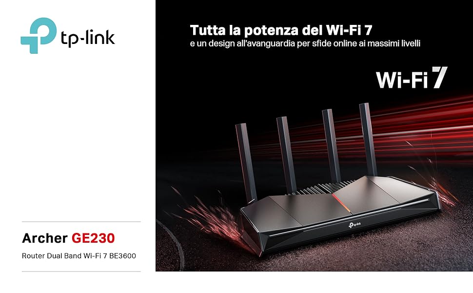 TP-Link Wi-Fi 7 Archer GE230 Router Gaming Dual-Band