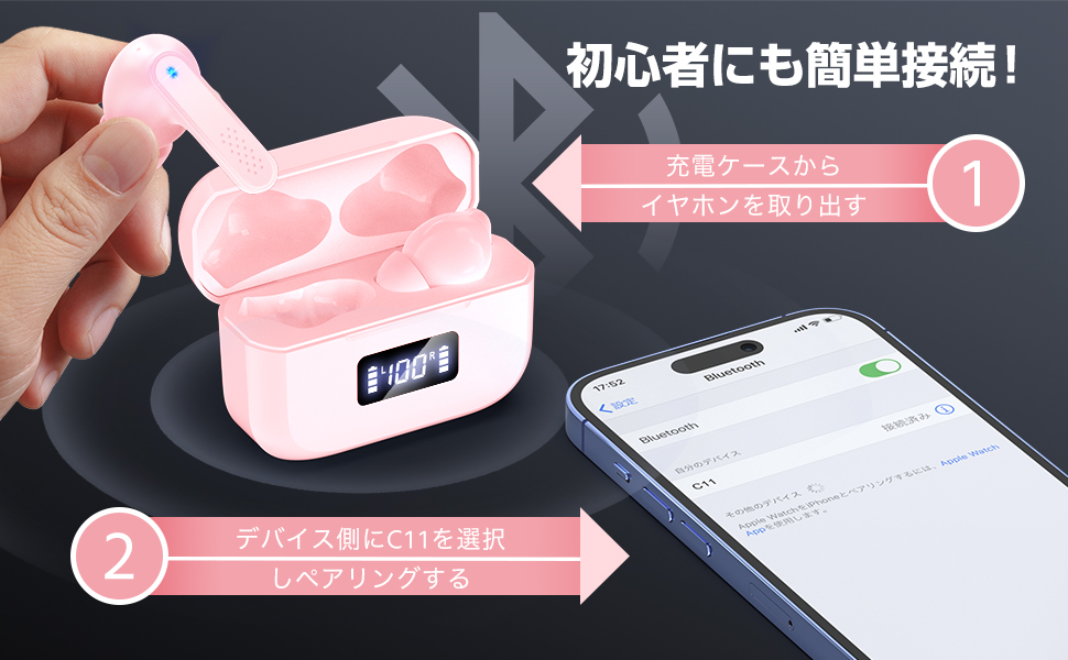 Amazon.co.jp: ワイヤレスイヤホン イヤホン bluetooth イヤホン