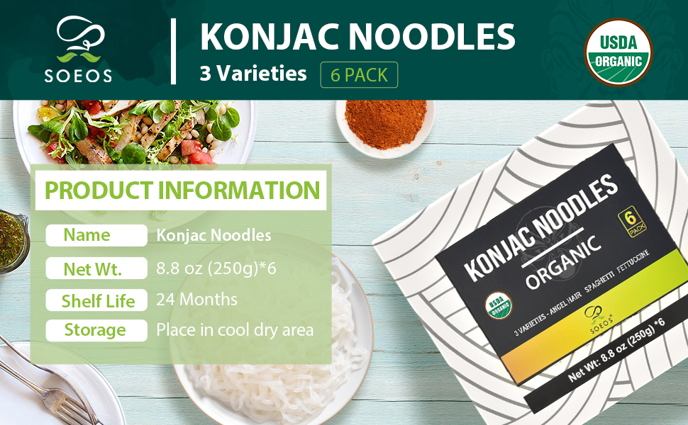 Soeos, noodles, konjac noodles, variety noodles, pasta, shiritaki