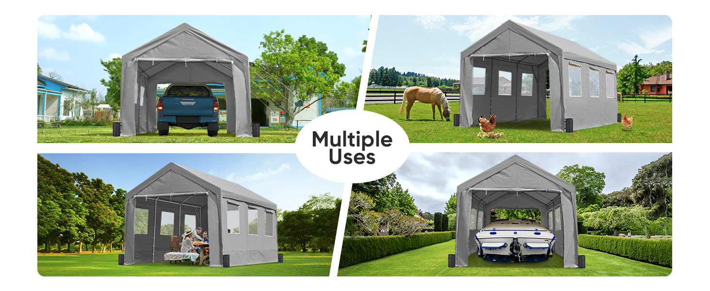 potable party tent shelter for storage car boat truck or outdoor event