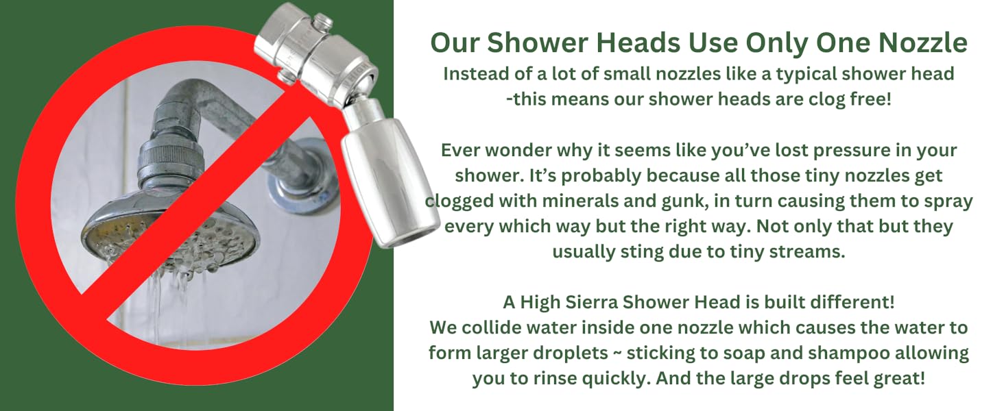 High Sierra Showerheads® Shower Head Pause & Pressure Control Valve