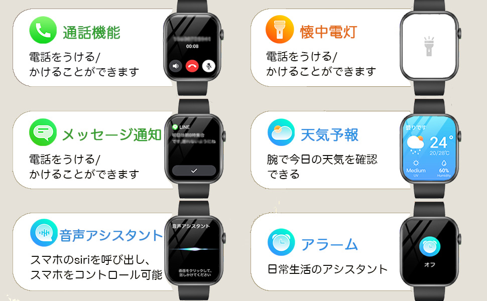 Dさま専用 Amazon | Smart Watch スマートウォッチ 新登場 1.85インチHD大