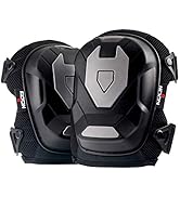 NoCry Professional Knee Pads for Work with Enhanced Non-Slip, Anti-Rolling Heavy Duty Cap, Thick ...