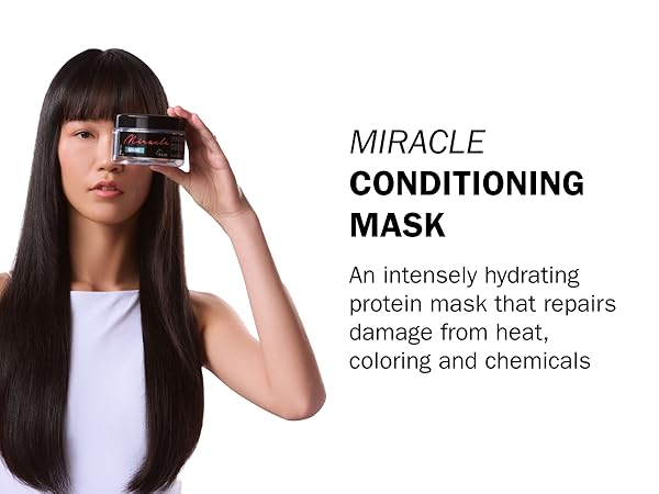 truss miracle conditioning mask, hydrating protein mask repairs damage from heat and coloring