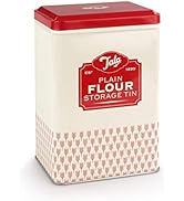 Tala Originals 10B01516 Plain Flour Storage Tin Red 12.5x9.3