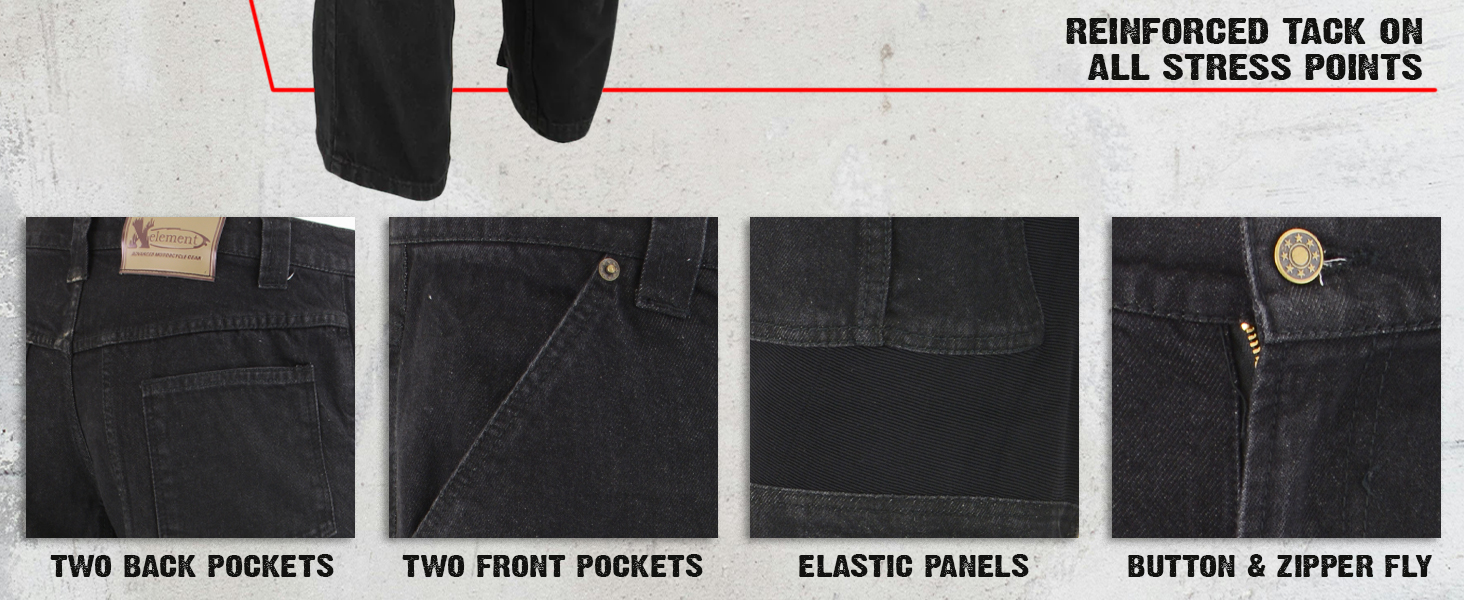Mens Man Classic Fit Black Denim Motorcycle Racing Pants X Armor Protection Biker brother husband