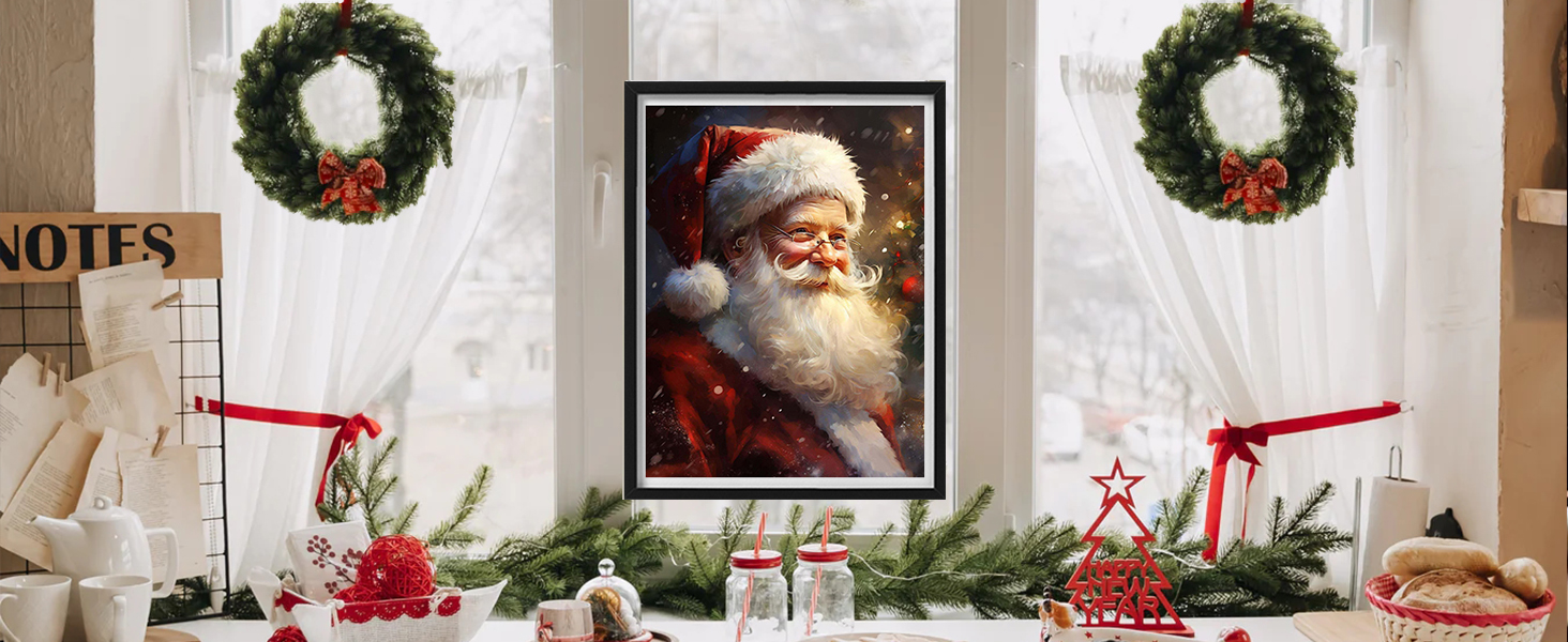 SKRYUIE Paint by Numbers Santa Claus for Adults, Acrylic