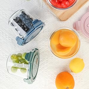 food containers with lids, refrigerator organizers and storage