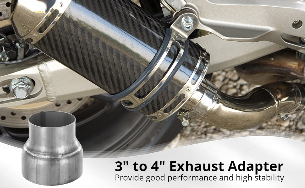 Homaisson Pure 304 Stainless Steel 34" Exhaust Adapter, Exhaust Reducer Pipe