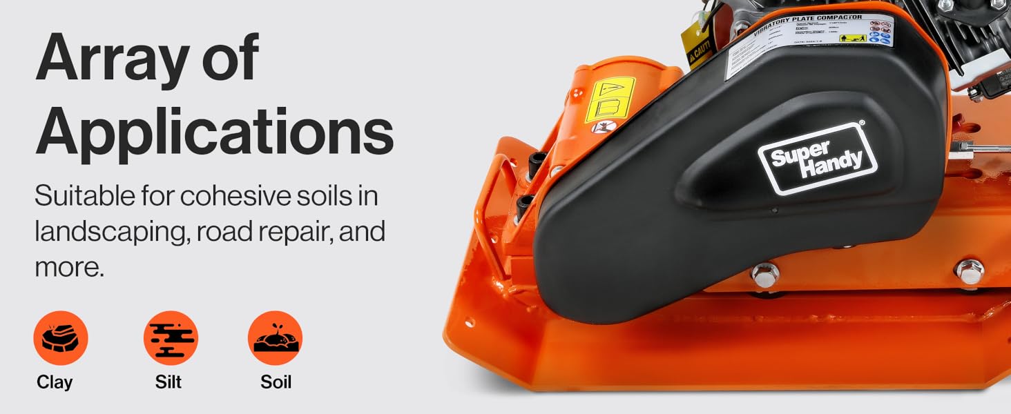 SuperHandy GUO118 B0CRMSFSYD Plate Compactor