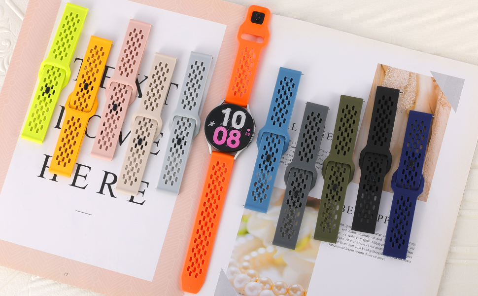 Breathable Straps Compatible with Samsung Galaxy Watch 7/6/5/4 Band 40mm 44mm