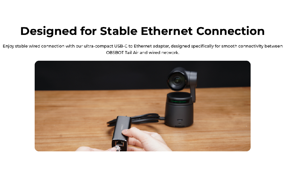 Amazon.com: OBSBOT USB-C to Ethernet Adapter,Lower Latency