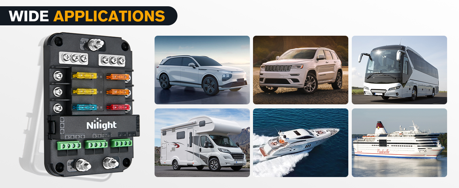 6 Way Fuse Relay Block with ACC Control