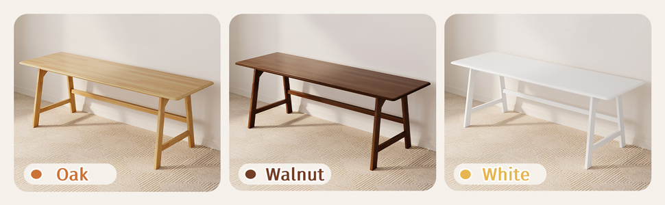 oak walnut white wood desk
