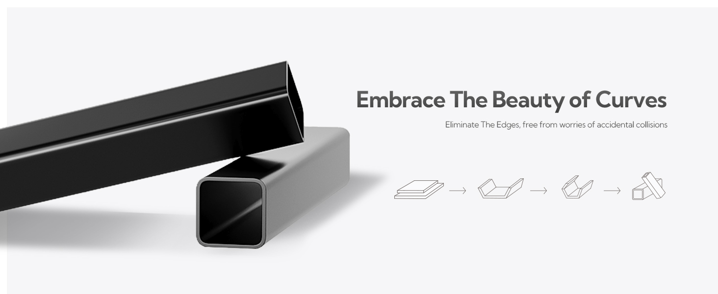 INNOVAR Glass Standing Desk with Drawers, 48×24 Inch