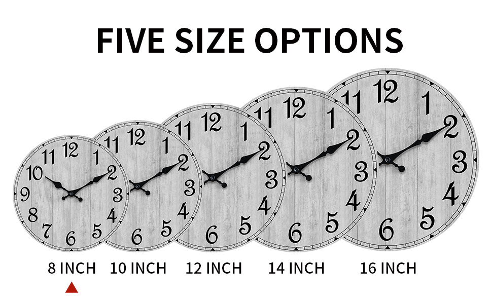 HYLANDA Wall Clock, Rustic Wall Clocks B... 12 wall clock