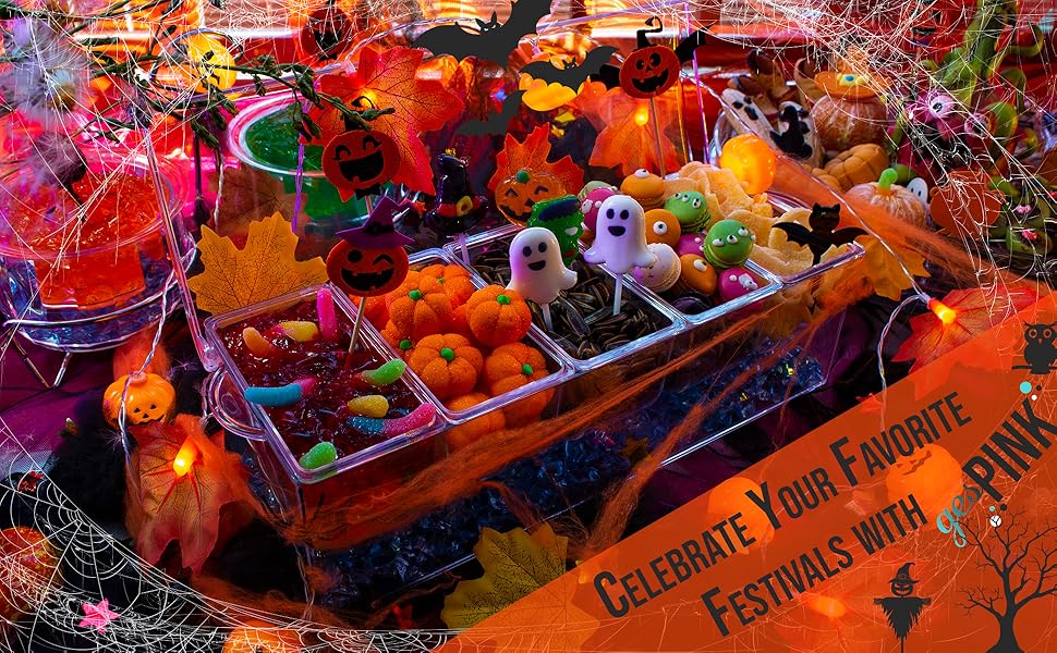 gesPINK Condiment Server with Small Lids, Bar Condiment