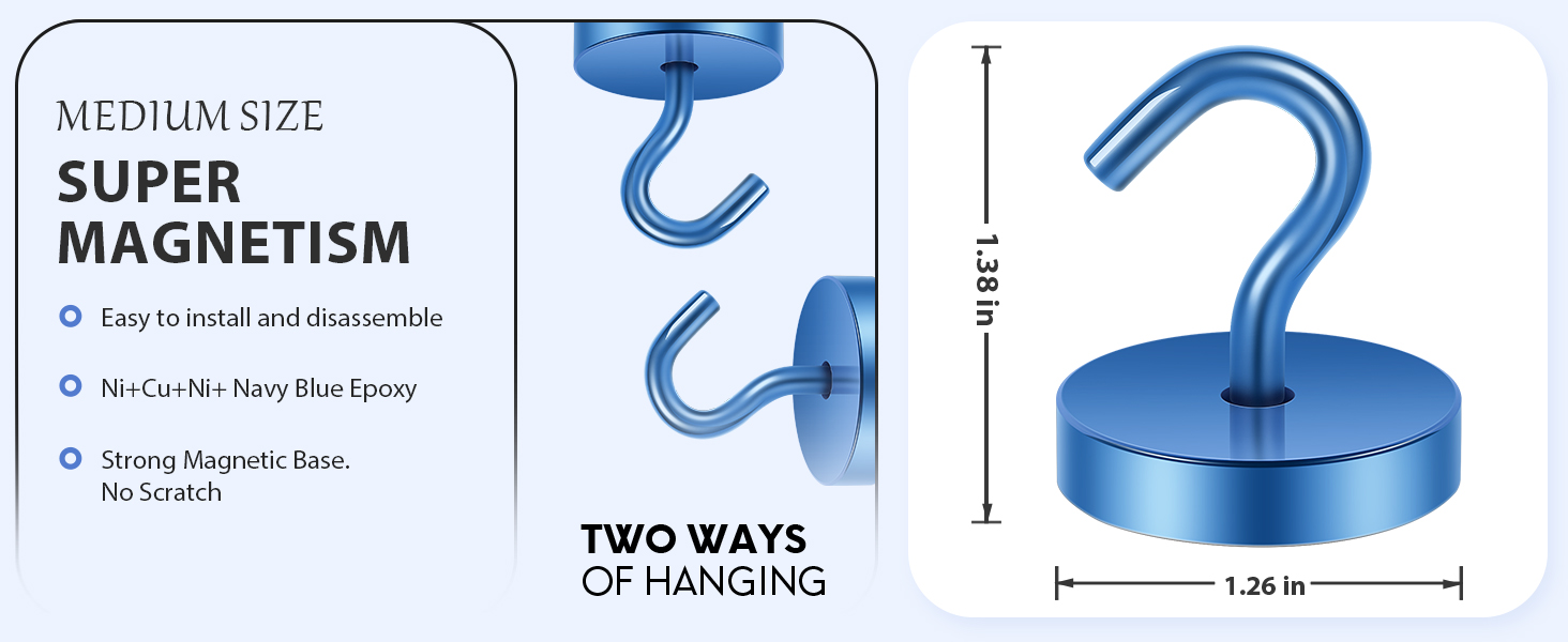 Neosmuk navy blue magnetic hooks