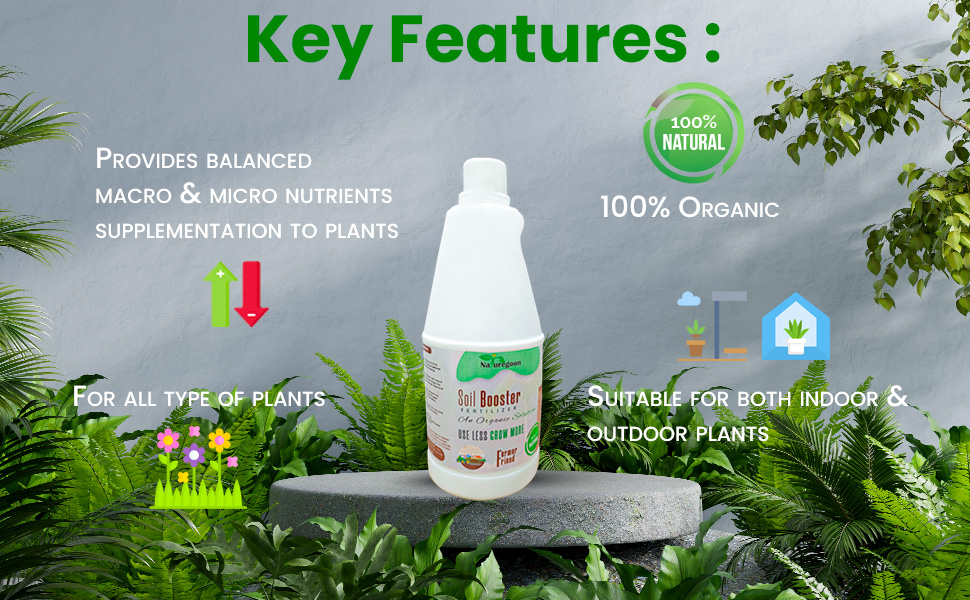 Naturegoon Organic Soil Booster Liquid Fertilizer (1 Ltr) Ideal for