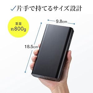 Amazon | サンワサプライ モバイルバッテリー/ポータブル電源 AC