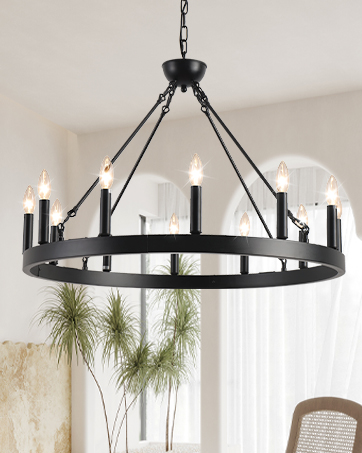 VBKK 24-Inch Gold Coastal Chandelier, Modern Crystal Tree