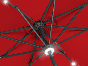 outdoor umbrella with solar lights