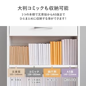 本棚　収納棚　キャビネット 楽天市場】ブックラック RCC-1707 本棚 幅60cm コミック約300冊