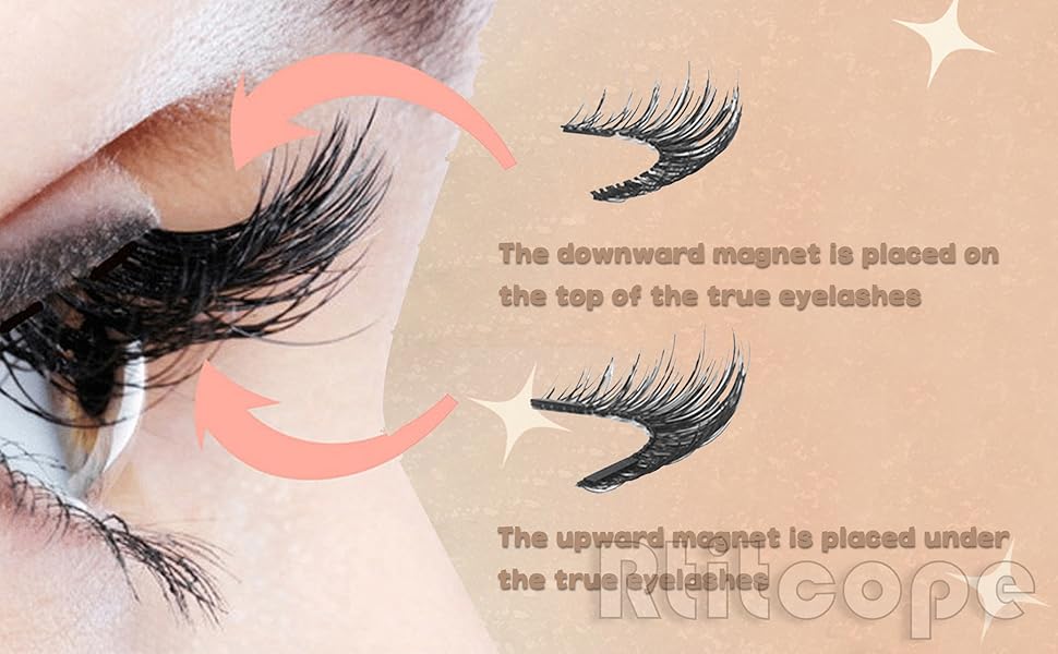 Reusable Dual Magnetic Eyelashes NO Eyeliner or Glue Needed Magnets False Eyelashes