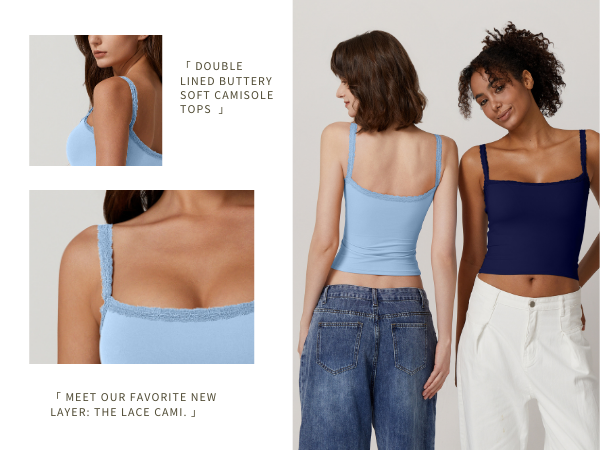 【BEEDEN】　2P CUT TOPS QINSEN Women's Sleevless Crop Top Double Lined Soft