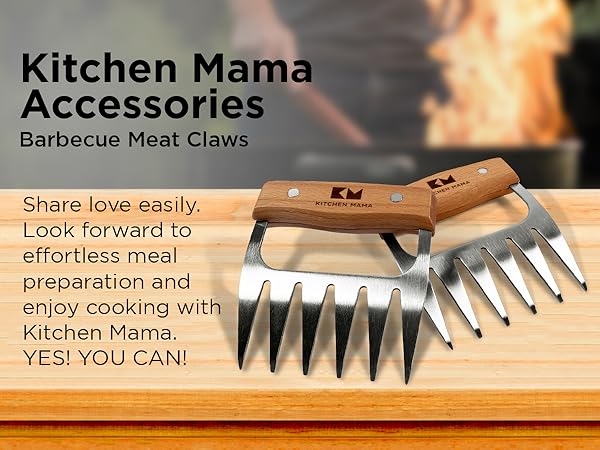 kitchen Mama Meat Claws for shredding, pulling beef pork chicken bbq grilling shredder