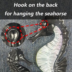 Metal Seahorse Family Wall art Decor