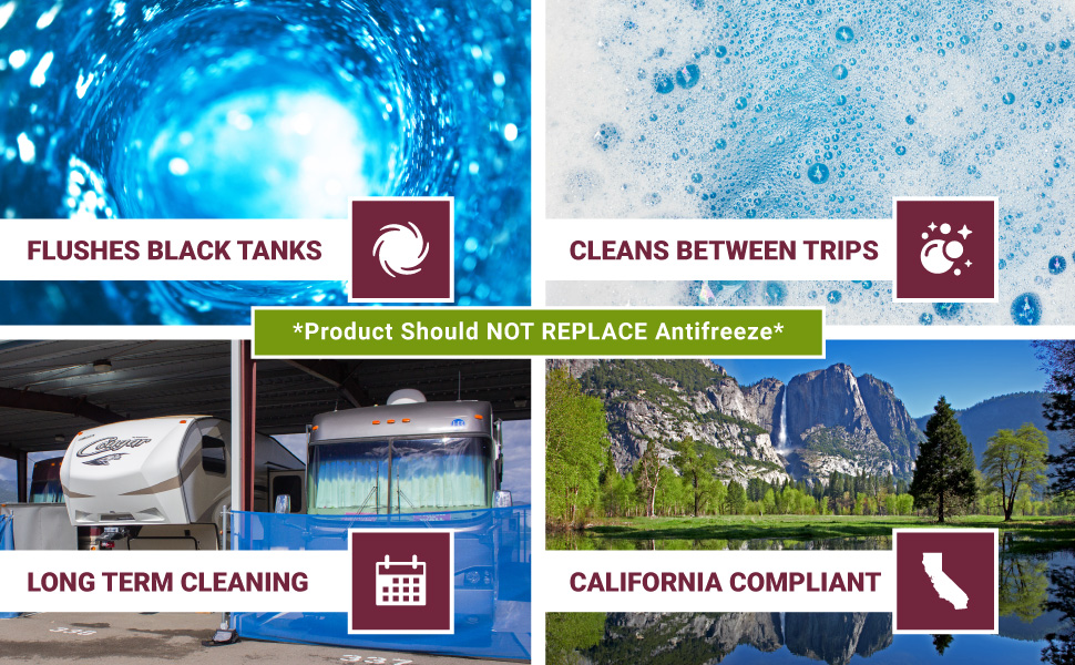 Unique StoreIt RV Black Tank Cleaner Liquid, Cleans RV