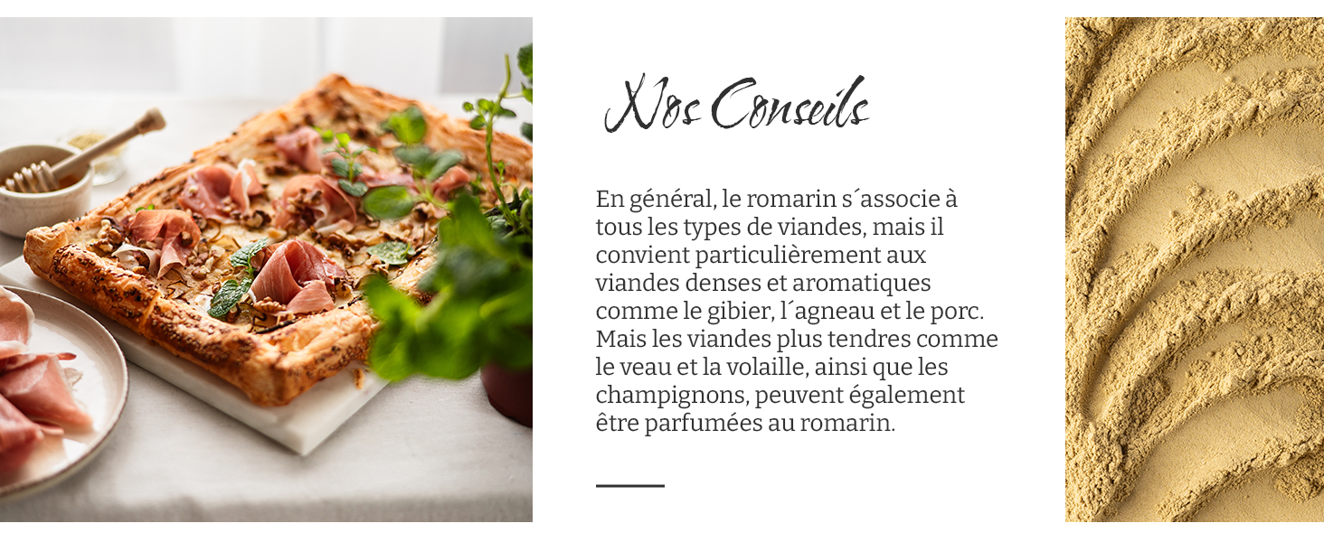 rosemary organic ground sauce plat biologique alpi nature pur végétalien mélanges d'épices herb