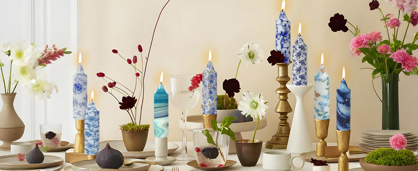 5 inch printed candle