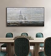 Abstract Wall Art Framed Home Artwork Decor Black And White Modern Gray Minimalist Canvas Paintin...
