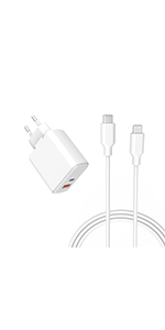 Adaptateur Secteur MRW22ZM/A 61W + Cable USB-C Blanc 1 m Pour iPad Pro 11 /  iPad Pro 12,9 3e