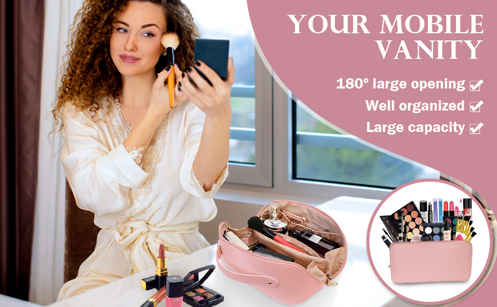 large capacity travel makeup bag