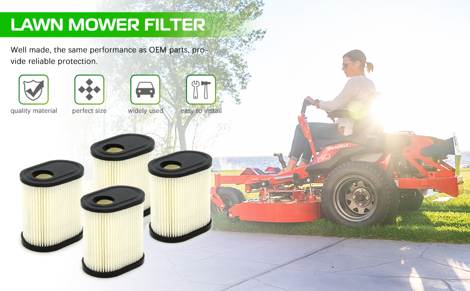 4PCS Air Filter fit for 36905 Lawn Mower Air Clean Series