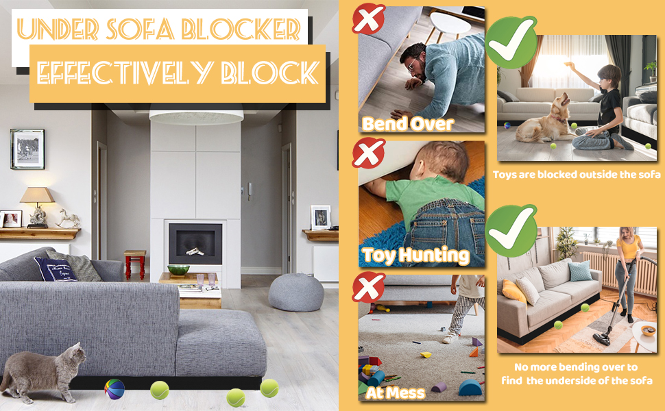 TEUVO 11cm x 3m Toy Blocker for Under Bed and Under Couch