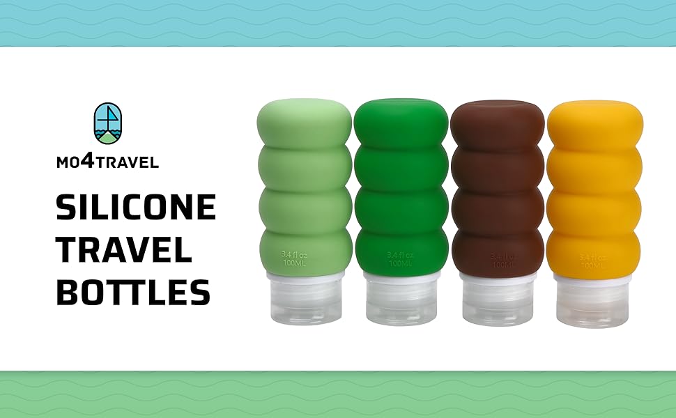 mo4travel Travel Bottles for Toiletries, TSA Approved