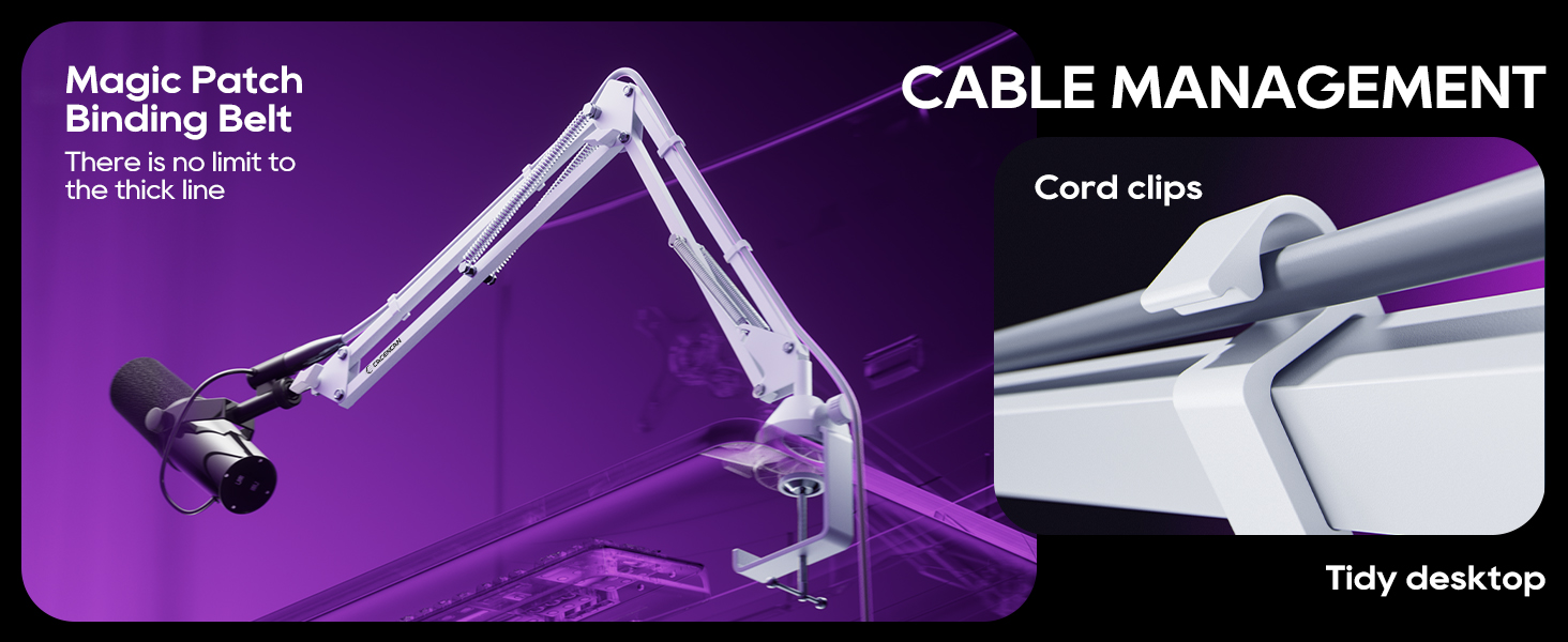 Microphone Stand Boom Arm with Desk Mount