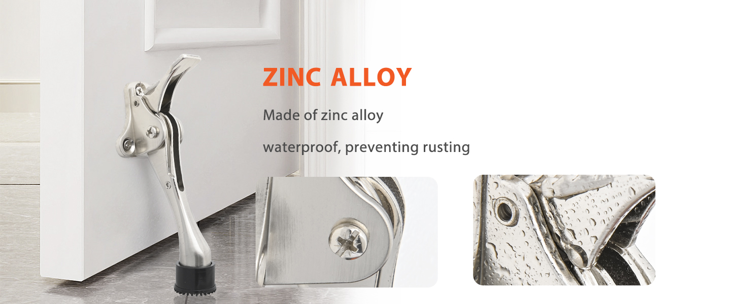 KOVOSCH Kickdown Door Stoppers 4 Inches, Heavy Duty Door