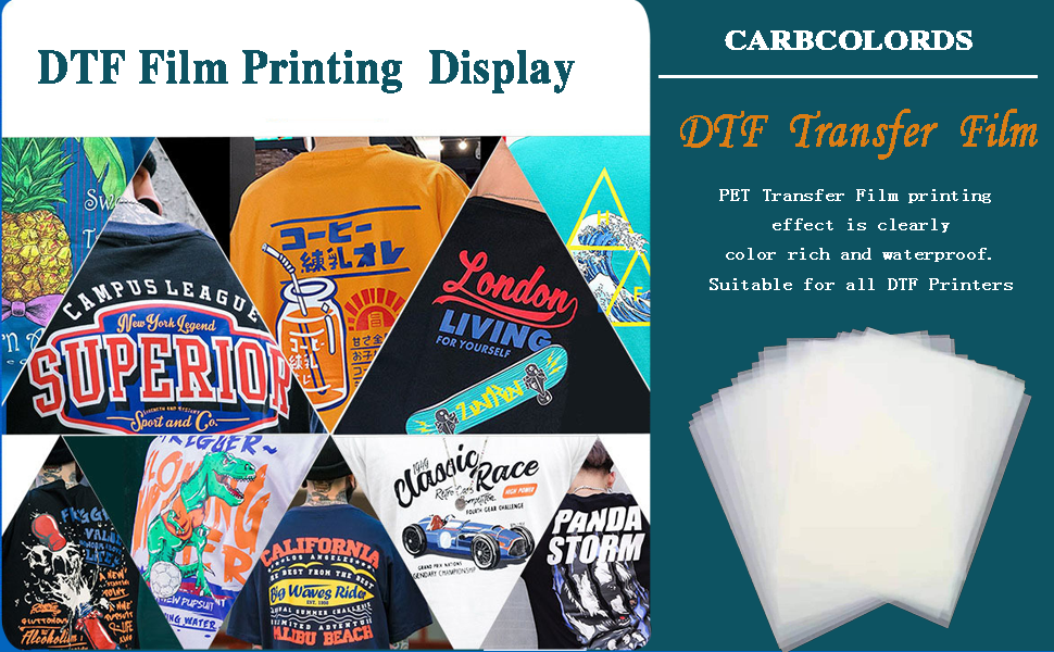 Carbcolords DTF Transfer Film Glossy Clear PreTreat A4 PET