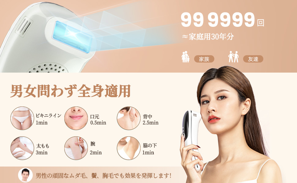 光エステ　未使用 脱毛器 家庭用 男女兼用 IPL光脱毛器 光エステ だつもうき 光