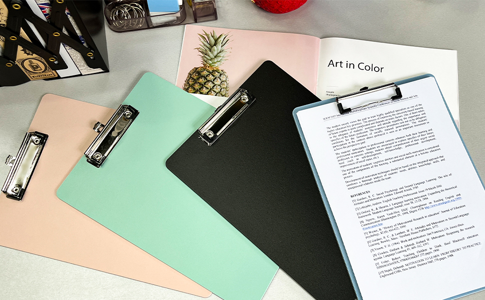4 Pack Plastic Clipboards Multiple Colors Clip Boards with