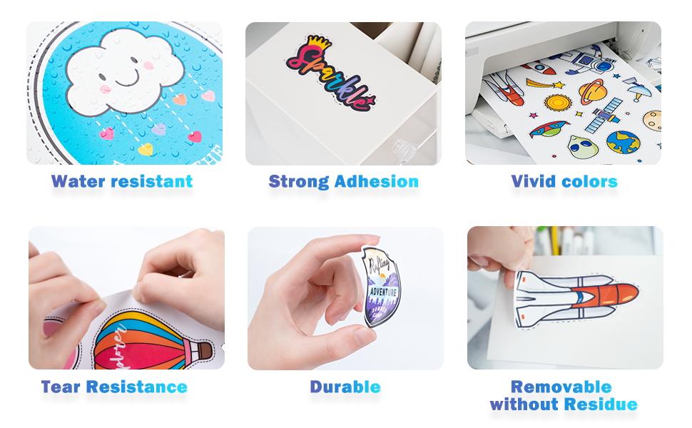 amazoncom printable vinyl sticker paper for inkjet printer glossy 20