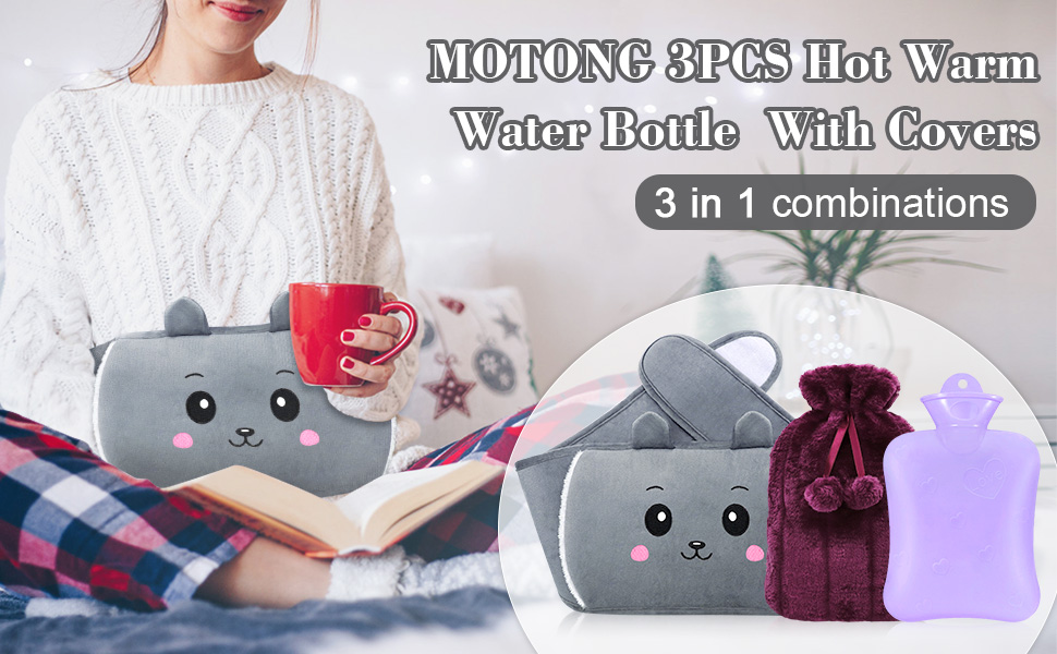 Hot warm water bottle bag with cover